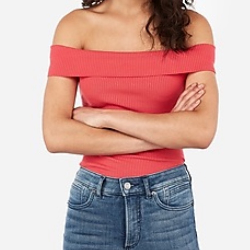 Off the shoulder pullover sweater